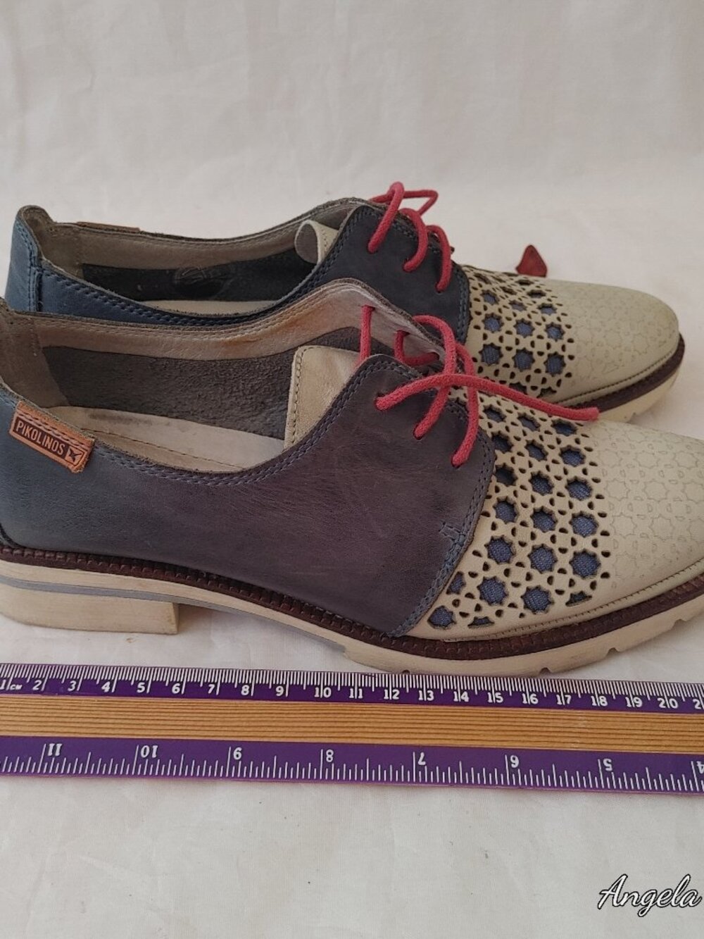Pikolinos Leather Cutout Oxfords Size 37 / US 6.5-7